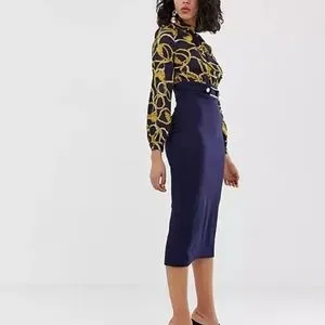 NWT River Island Navy Chain Print Dress